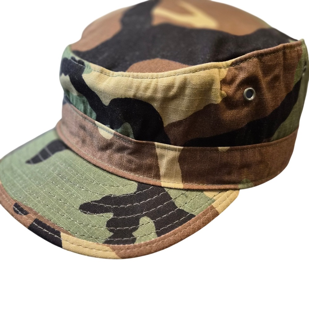 Propper International Woodland Camo Patrol Cap Hot Weather Military Size 7 1/4